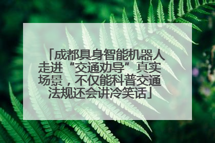 成都具身智能机器人走进“交通劝导”真实场景，不仅能科普交通法规还会讲冷笑话