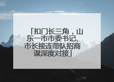 扣门长三角，山东一市市委书记、市长接连带队招商谋深度对接