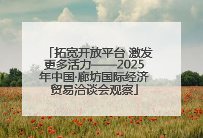 拓宽开放平台 激发更多活力——2025年中国·廊坊国际经济贸易洽谈会观察
