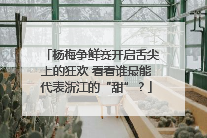 杨梅争鲜赛开启舌尖上的狂欢 看看谁最能代表浙江的“甜”？