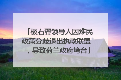 极右翼领导人因难民政策分歧退出执政联盟，导致荷兰政府垮台