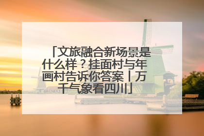文旅融合新场景是什么样？挂面村与年画村告诉你答案丨万千气象看四川