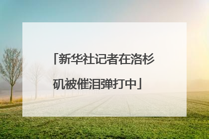新华社记者在洛杉矶被催泪弹打中