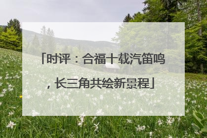 时评：合福十载汽笛鸣，长三角共绘新景程