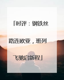 时评：钢铁丝路连欧亚，班列飞驰启新程