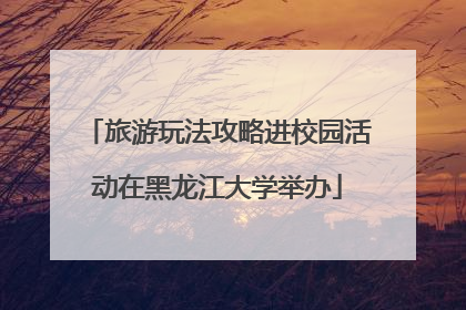 旅游玩法攻略进校园活动在黑龙江大学举办