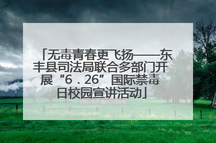 无毒青春更飞扬——东丰县司法局联合多部门开展“6．26”国际禁毒日校园宣讲活动