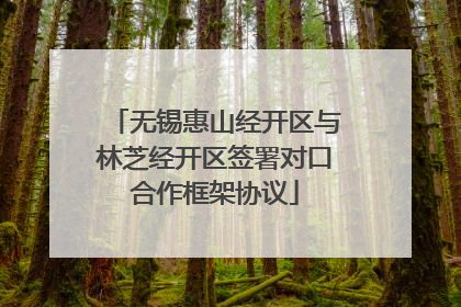 无锡惠山经开区与林芝经开区签署对口合作框架协议