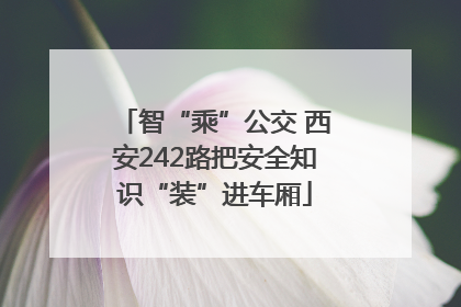 智“乘”公交 西安242路把安全知识“装”进车厢