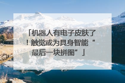 机器人有电子皮肤了！触觉或为具身智能“最后一块拼图”