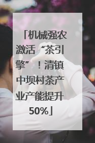 机械强农激活“茶引擎”！清镇中坝村茶产业产能提升50%