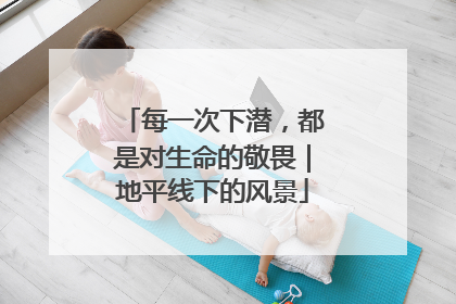 每一次下潜，都是对生命的敬畏｜地平线下的风景