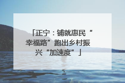 正宁：铺就惠民“幸福路”跑出乡村振兴“加速度”