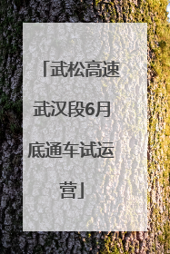 武松高速武汉段6月底通车试运营