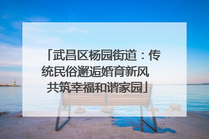武昌区杨园街道：传统民俗邂逅婚育新风 共筑幸福和谐家园