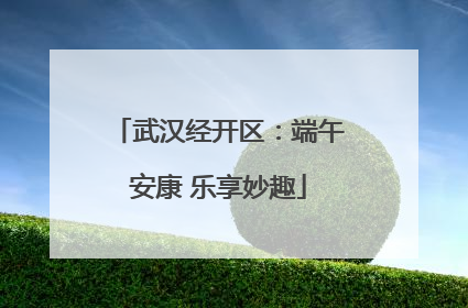 武汉经开区：端午安康 乐享妙趣