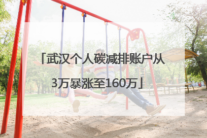 武汉个人碳减排账户从3万暴涨至160万