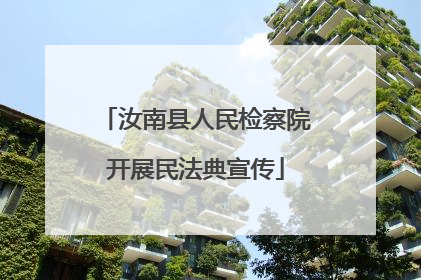 汝南县人民检察院开展民法典宣传