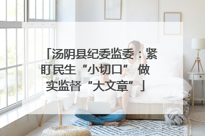 汤阴县纪委监委：紧盯民生“小切口” 做实监督“大文章”