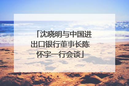 沈晓明与中国进出口银行董事长陈怀宇一行会谈