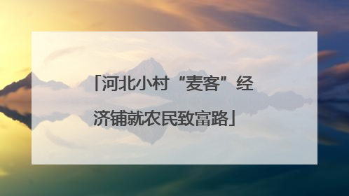 河北小村“麦客”经济铺就农民致富路
