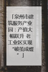 泉州市建筑服务产业园：产值大幅跃升 老工业区实现“破茧成蝶”