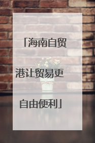 海南自贸港让贸易更自由便利