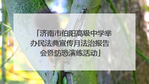 济南市伯阳高级中学举办民法典宣传月法治报告会暨防恐演练活动