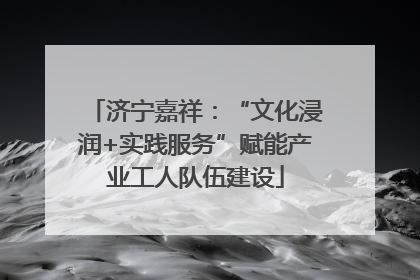 济宁嘉祥：“文化浸润+实践服务”赋能产业工人队伍建设