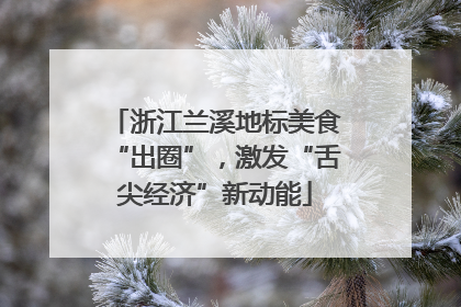 浙江兰溪地标美食“出圈”，激发“舌尖经济”新动能