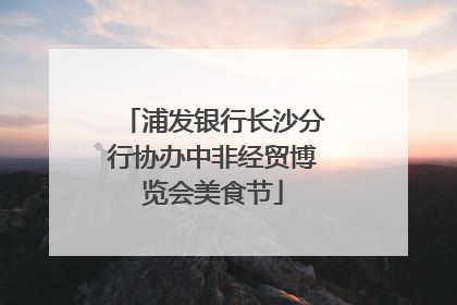 浦发银行长沙分行协办中非经贸博览会美食节