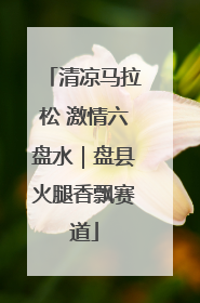 清凉马拉松 激情六盘水｜盘县火腿香飘赛道