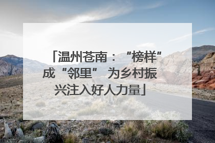 温州苍南：“榜样”成“邻里” 为乡村振兴注入好人力量