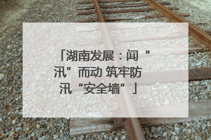 湖南发展：闻“汛”而动 筑牢防汛“安全墙”