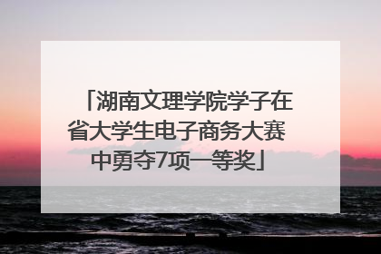 湖南文理学院学子在省大学生电子商务大赛中勇夺7项一等奖