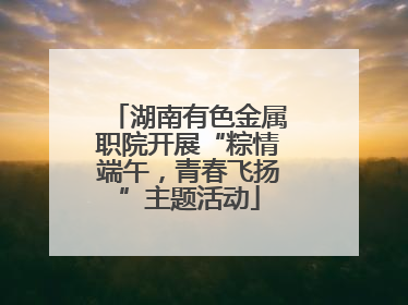 湖南有色金属职院开展“粽情端午，青春飞扬”主题活动