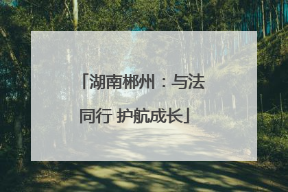 湖南郴州：与法同行 护航成长