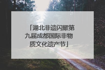 湖北非遗闪耀第九届成都国际非物质文化遗产节