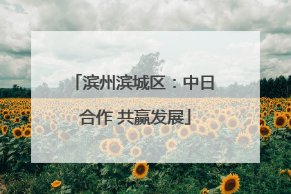 滨州滨城区：中日合作 共赢发展