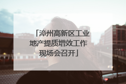 漳州高新区工业地产提质增效工作现场会召开