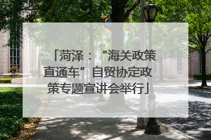 菏泽：“海关政策直通车”自贸协定政策专题宣讲会举行