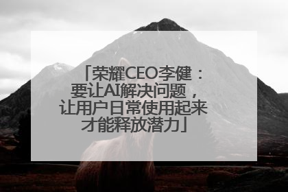 荣耀CEO李健：要让AI解决问题，让用户日常使用起来才能释放潜力