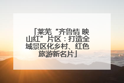 莱芜“齐鲁情 映山红”片区：打造全域景区化乡村、红色旅游新名片
