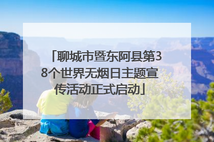 聊城市暨东阿县第38个世界无烟日主题宣传活动正式启动