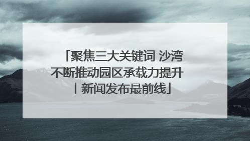 聚焦三大关键词 沙湾不断推动园区承载力提升丨新闻发布最前线