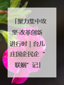 聚力集中攻坚·改革创新进行时｜台儿庄国企民企“联姻”记