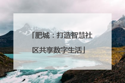 肥城：打造智慧社区共享数字生活