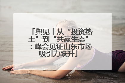 舆见丨从“投资热土”到“共赢生态”：峰会见证山东市场吸引力跃升