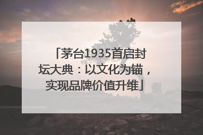 茅台1935首启封坛大典：以文化为锚，实现品牌价值升维