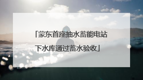 蒙东首座抽水蓄能电站下水库通过蓄水验收